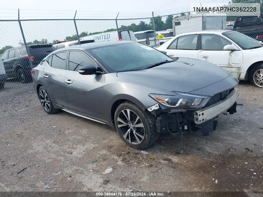 2017 Nissan Maxima 3.5 Platinum/3.5 S/3.5 Sl/3.5 Sr/3.5 Sv VIN: 1N4AA6AP7HC362228 Lot: 39844176