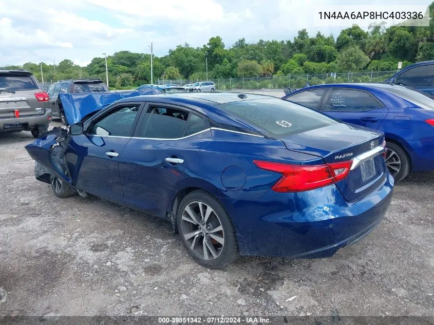 1N4AA6AP8HC403336 2017 Nissan Maxima 3.5 Sl