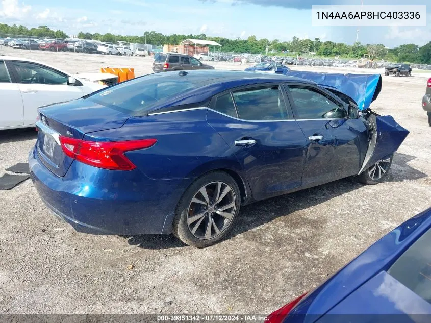 1N4AA6AP8HC403336 2017 Nissan Maxima 3.5 Sl