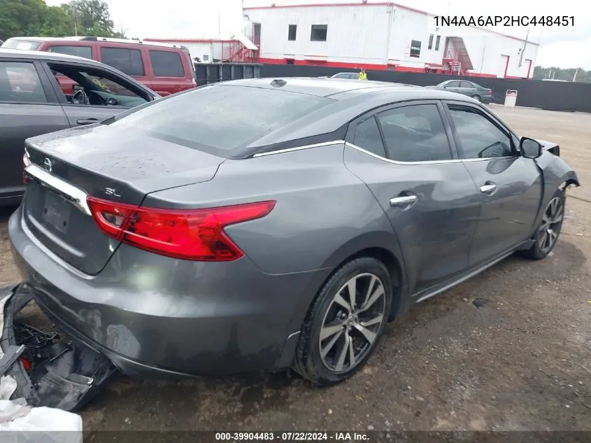 1N4AA6AP2HC448451 2017 Nissan Maxima 3.5 Sl