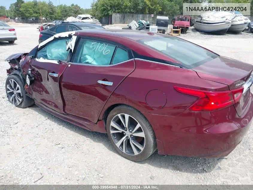 1N4AA6AP8HC424204 2017 Nissan Maxima 3.5 Sv