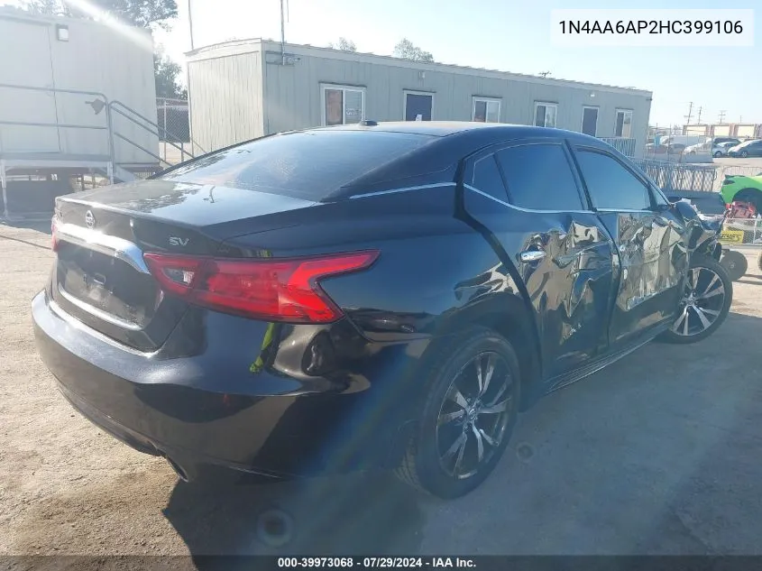 1N4AA6AP2HC399106 2017 Nissan Maxima 3.5 Sv