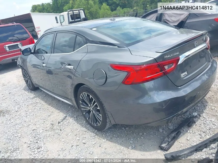 2017 Nissan Maxima 3.5 Sv VIN: 1N4AA6AP3HC414812 Lot: 39978342