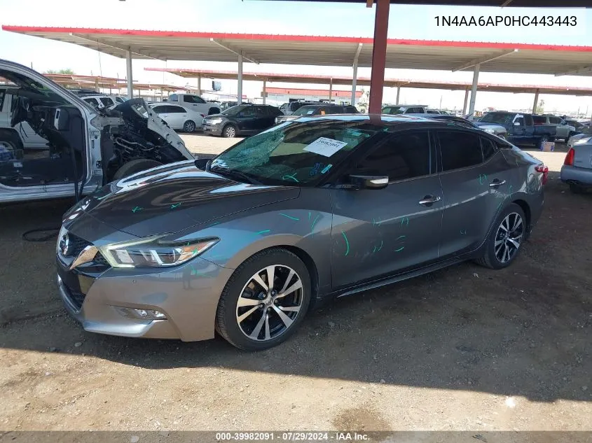 1N4AA6AP0HC443443 2017 Nissan Maxima 3.5 Sl