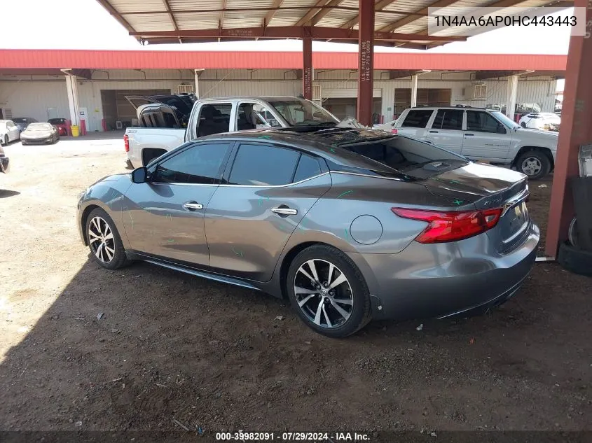 1N4AA6AP0HC443443 2017 Nissan Maxima 3.5 Sl