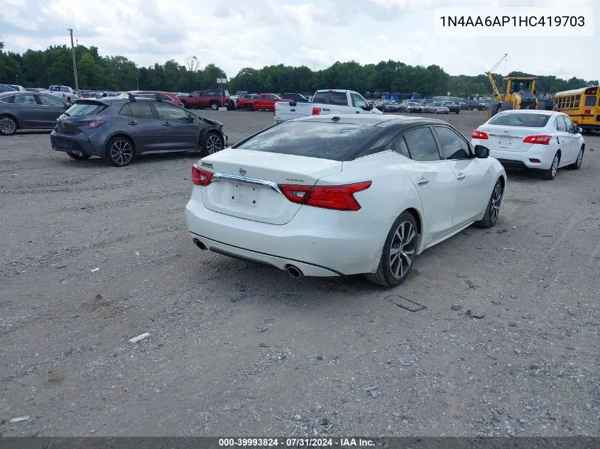 1N4AA6AP1HC419703 2017 Nissan Maxima 3.5 Platinum