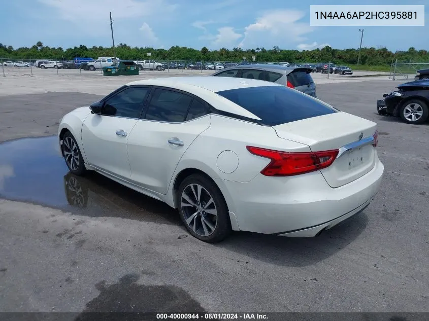 1N4AA6AP2HC395881 2017 Nissan Maxima 3.5 S