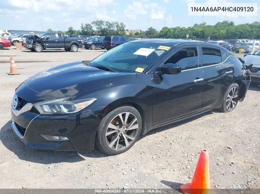 2017 Nissan Maxima 3.5 S VIN: 1N4AA6AP4HC409120 Lot: 40004292