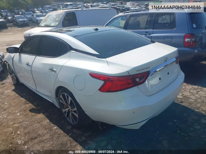 1N4AA6AP0HC384846 2017 Nissan Maxima 3.5 Platinum