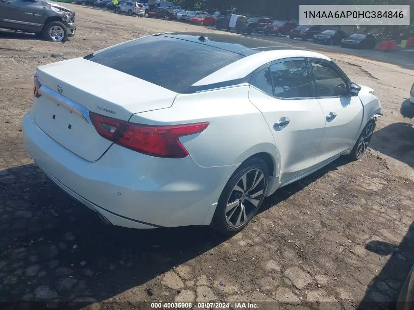 1N4AA6AP0HC384846 2017 Nissan Maxima 3.5 Platinum