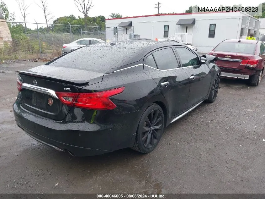 2017 Nissan Maxima 3.5 Sr VIN: 1N4AA6AP2HC408323 Lot: 40046005