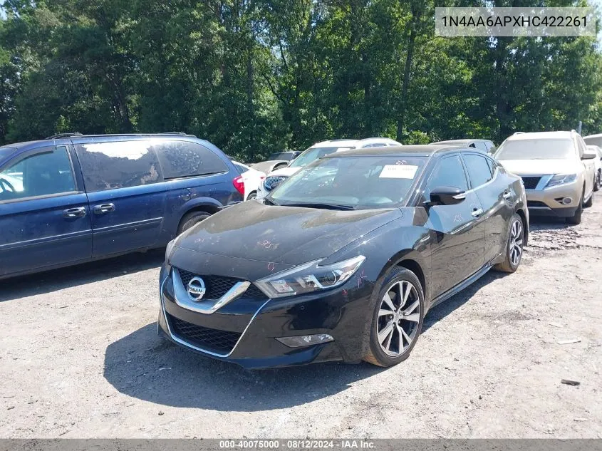 1N4AA6APXHC422261 2017 Nissan Maxima 3.5 Sv