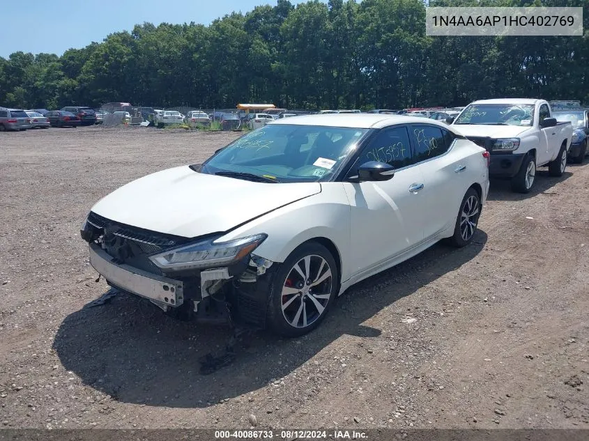 1N4AA6AP1HC402769 2017 Nissan Maxima 3.5 Sv