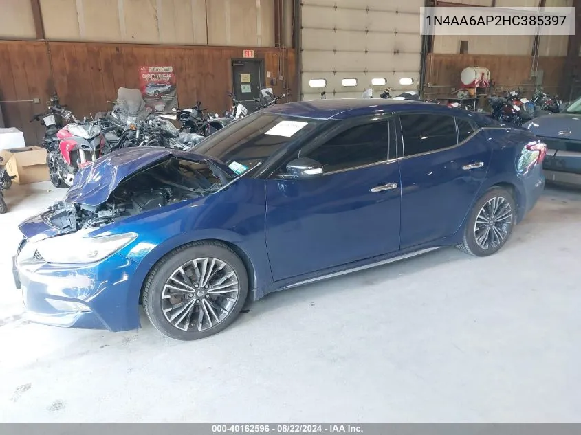 2017 Nissan Maxima 3.5 Sv VIN: 1N4AA6AP2HC385397 Lot: 40162596