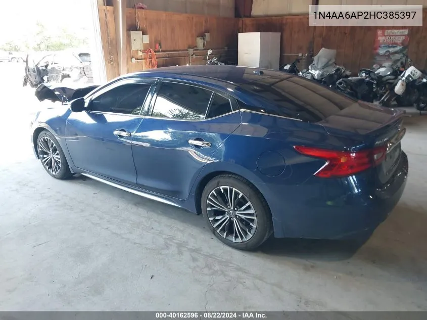 1N4AA6AP2HC385397 2017 Nissan Maxima 3.5 Sv