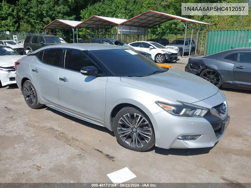 2017 Nissan Maxima 3.5 Sv VIN: 1N4AA6AP5HC412057 Lot: 40173164