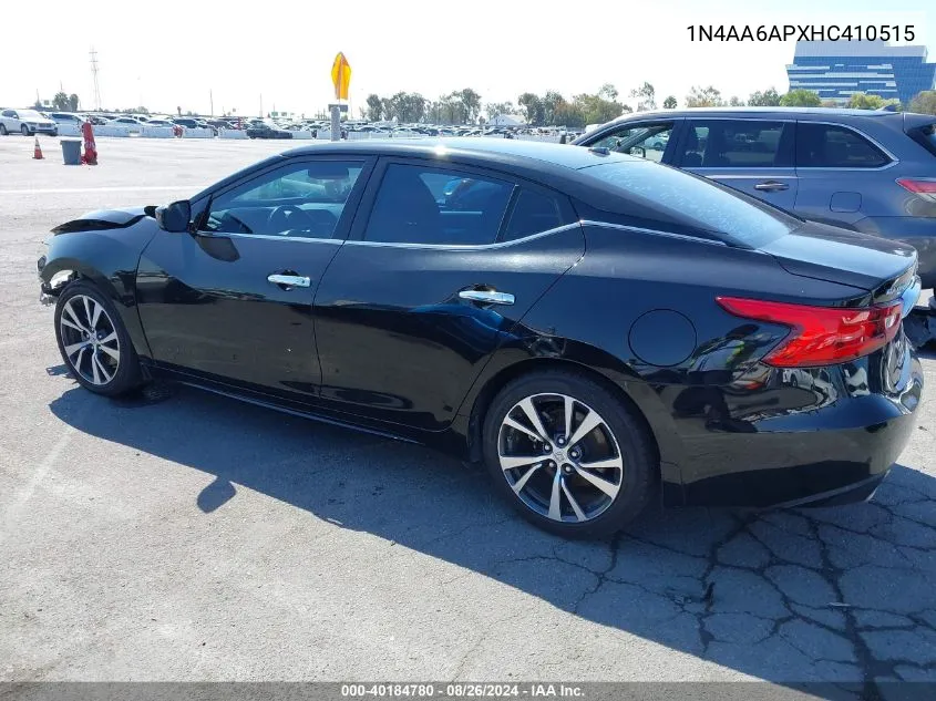 1N4AA6APXHC410515 2017 Nissan Maxima 3.5 S