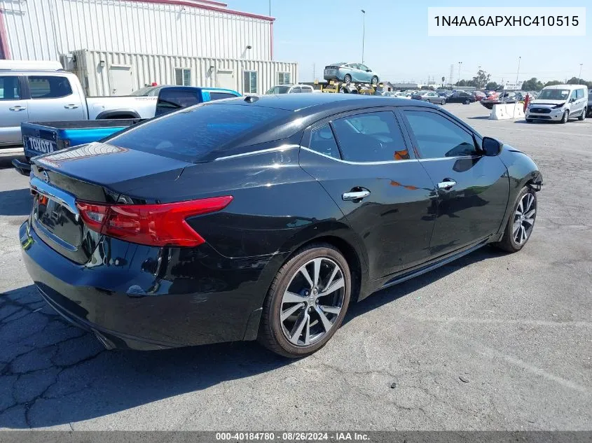 1N4AA6APXHC410515 2017 Nissan Maxima 3.5 S