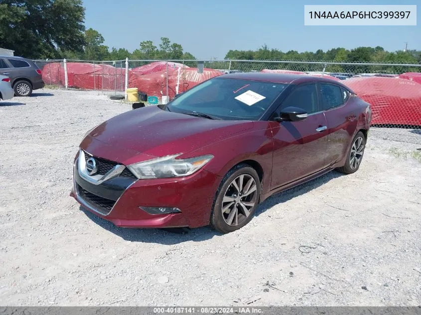 1N4AA6AP6HC399397 2017 Nissan Maxima 3.5 Sv