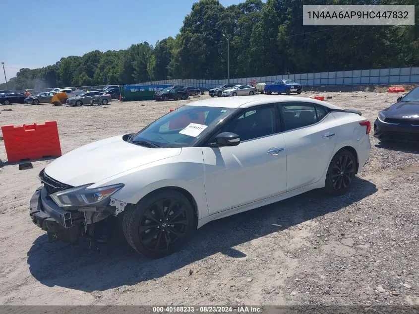 2017 Nissan Maxima 3.5 Sr VIN: 1N4AA6AP9HC447832 Lot: 40188233