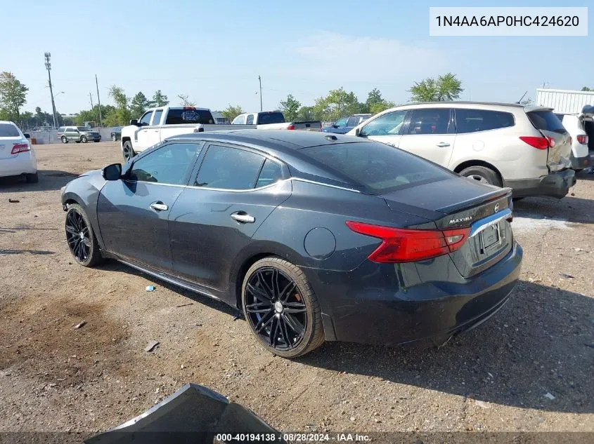 1N4AA6AP0HC424620 2017 Nissan Maxima 3.5 Sv