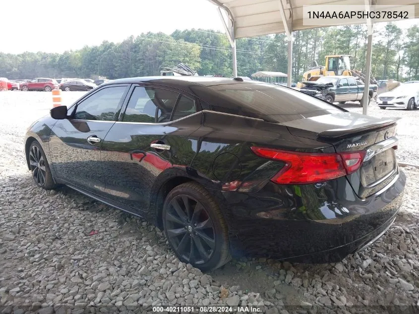 1N4AA6AP5HC378542 2017 Nissan Maxima 3.5 Sr