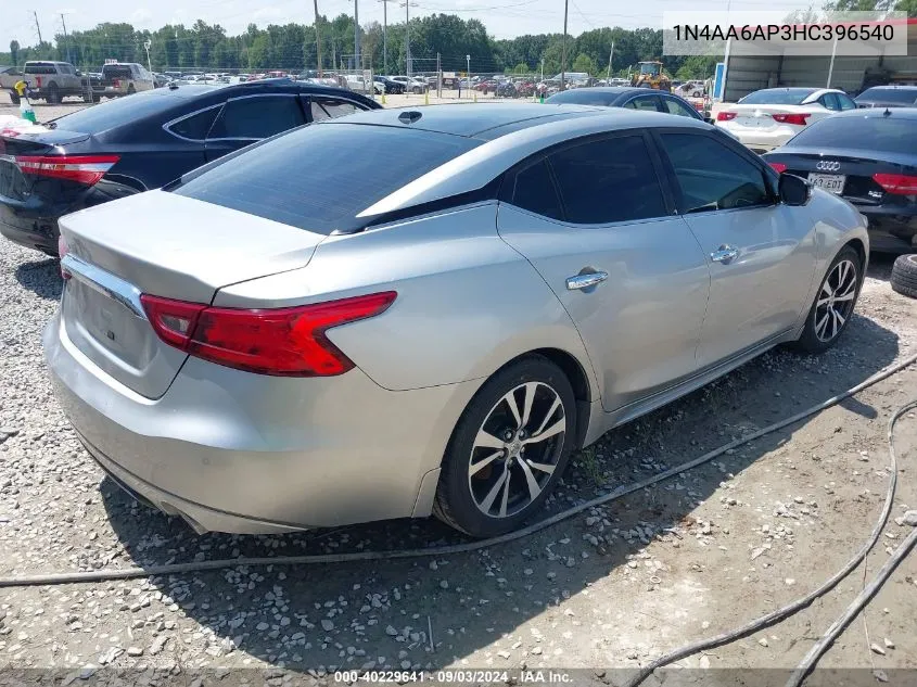 2017 Nissan Maxima 3.5 Platinum VIN: 1N4AA6AP3HC396540 Lot: 40229641