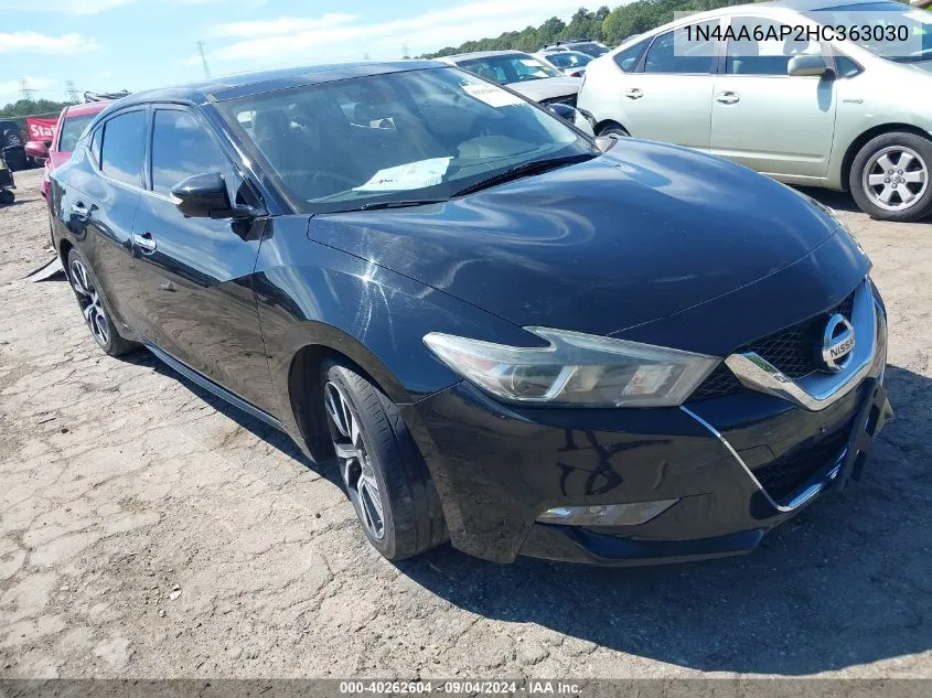 2017 Nissan Maxima 3.5 Platinum VIN: 1N4AA6AP2HC363030 Lot: 40262604