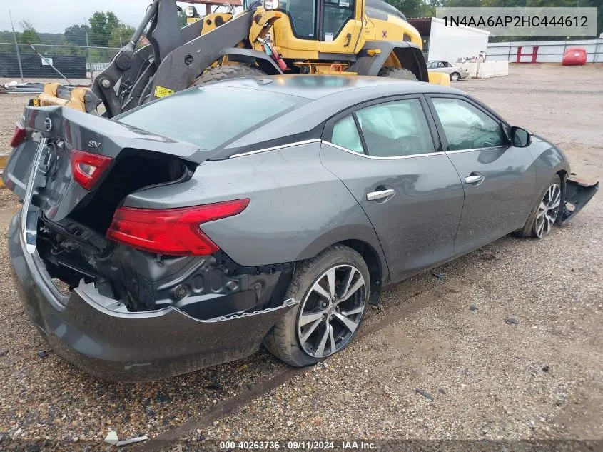 2017 Nissan Maxima 3.5 Sv VIN: 1N4AA6AP2HC444612 Lot: 40263736