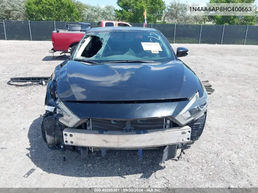 1N4AA6AP8HC400663 2017 Nissan Maxima 3.5 Sv