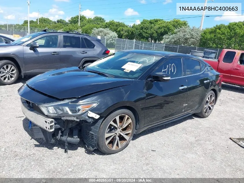 1N4AA6AP8HC400663 2017 Nissan Maxima 3.5 Sv