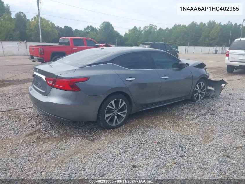 1N4AA6AP1HC402965 2017 Nissan Maxima 3.5 S