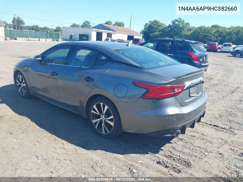 2017 Nissan Maxima 3.5 Platinum/3.5 S/3.5 Sl/3.5 Sr/3.5 Sv VIN: 1N4AA6AP9HC382660 Lot: 40305616