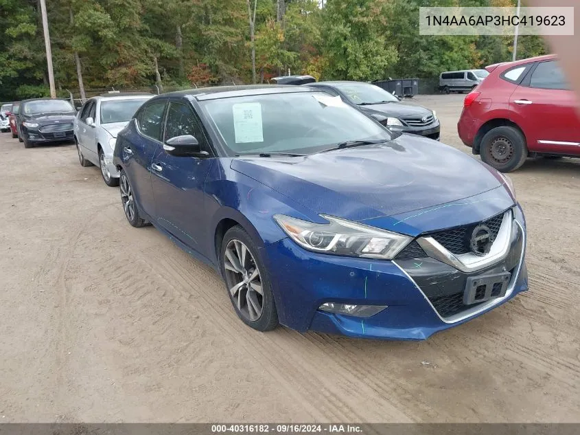 2017 Nissan Maxima 3.5 Sl VIN: 1N4AA6AP3HC419623 Lot: 40316182