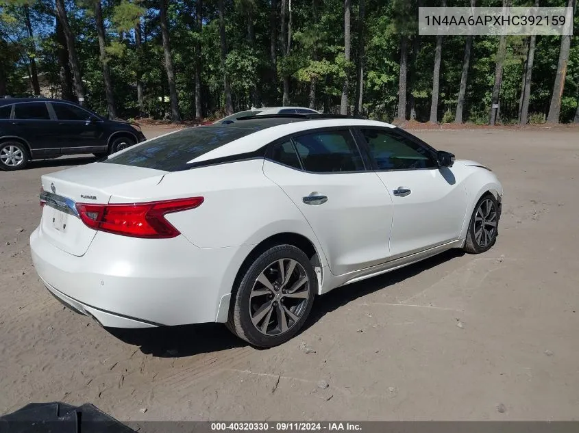 1N4AA6APXHC392159 2017 Nissan Maxima 3.5S/Sv/Sl/Sr/Plat