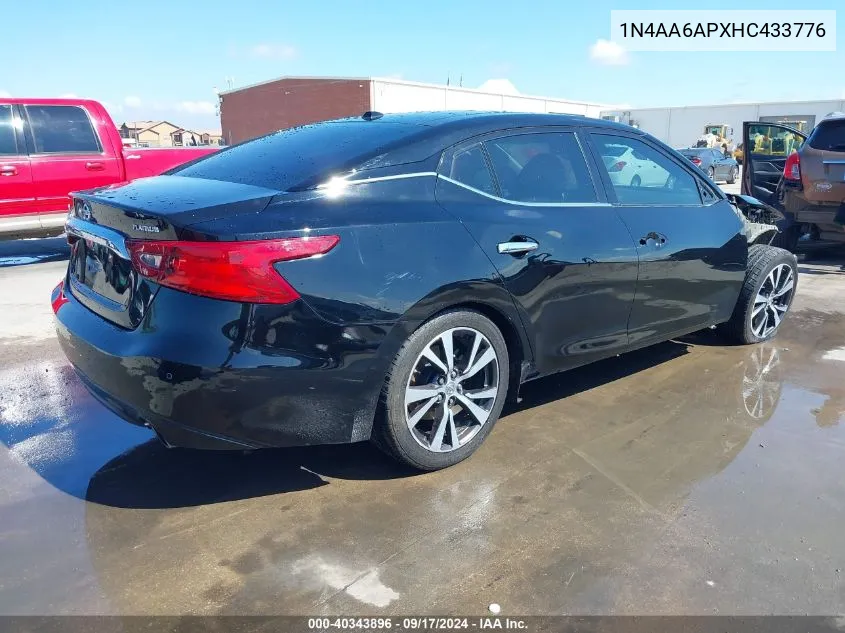 1N4AA6APXHC433776 2017 Nissan Maxima 3.5 Platinum