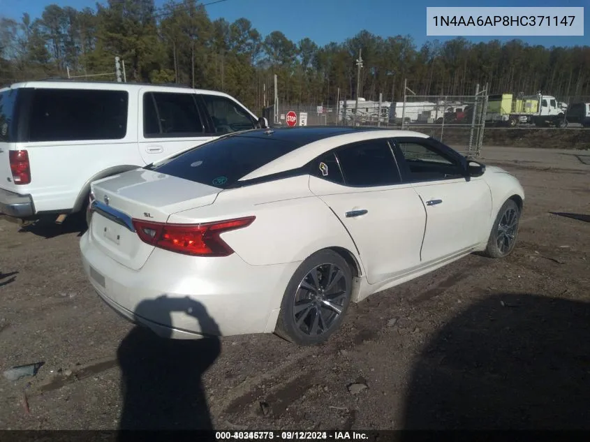 2017 Nissan Maxima 3.5 Sl VIN: 1N4AA6AP8HC371147 Lot: 40345773