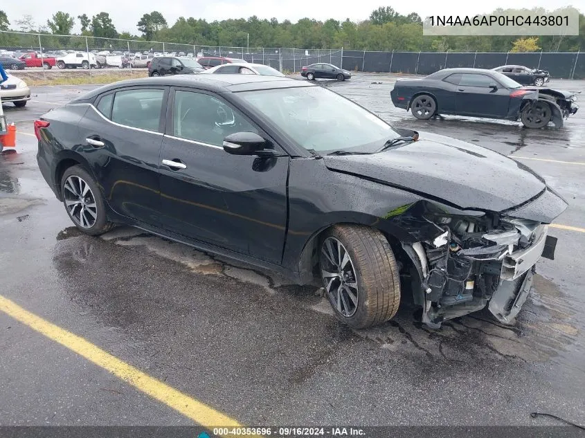 2017 Nissan Maxima 3.5 Sl VIN: 1N4AA6AP0HC443801 Lot: 40353696