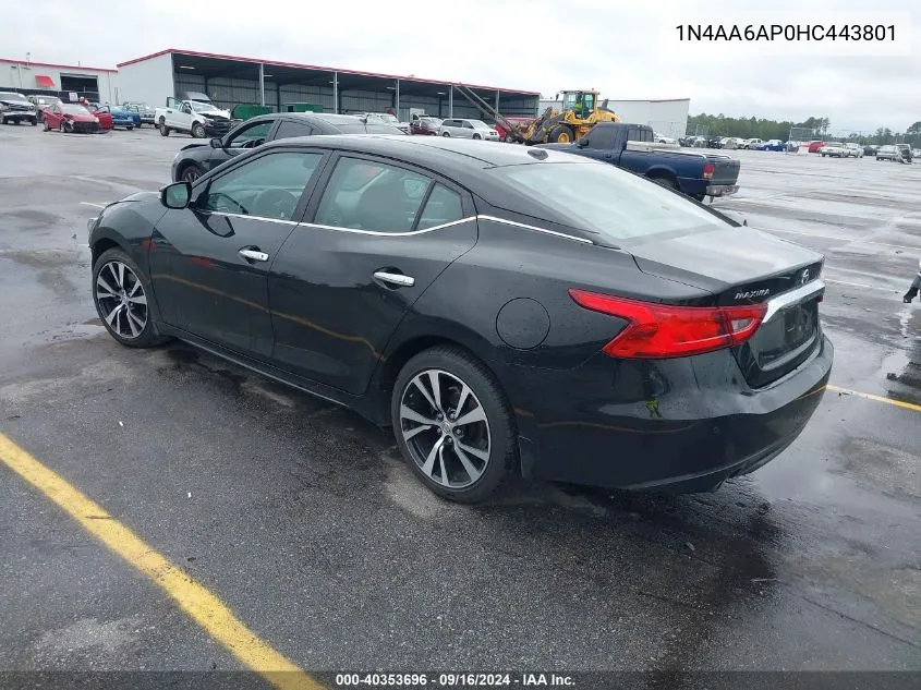 1N4AA6AP0HC443801 2017 Nissan Maxima 3.5 Sl