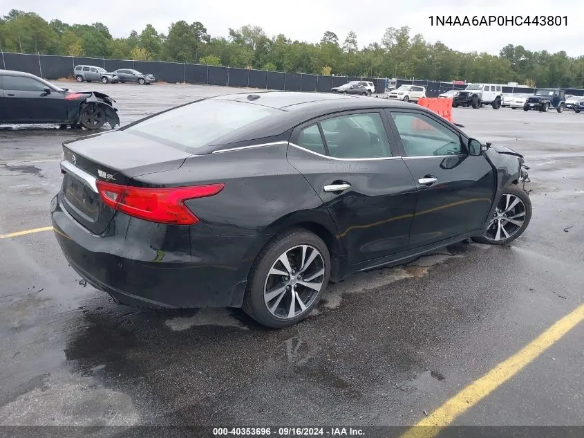 1N4AA6AP0HC443801 2017 Nissan Maxima 3.5 Sl