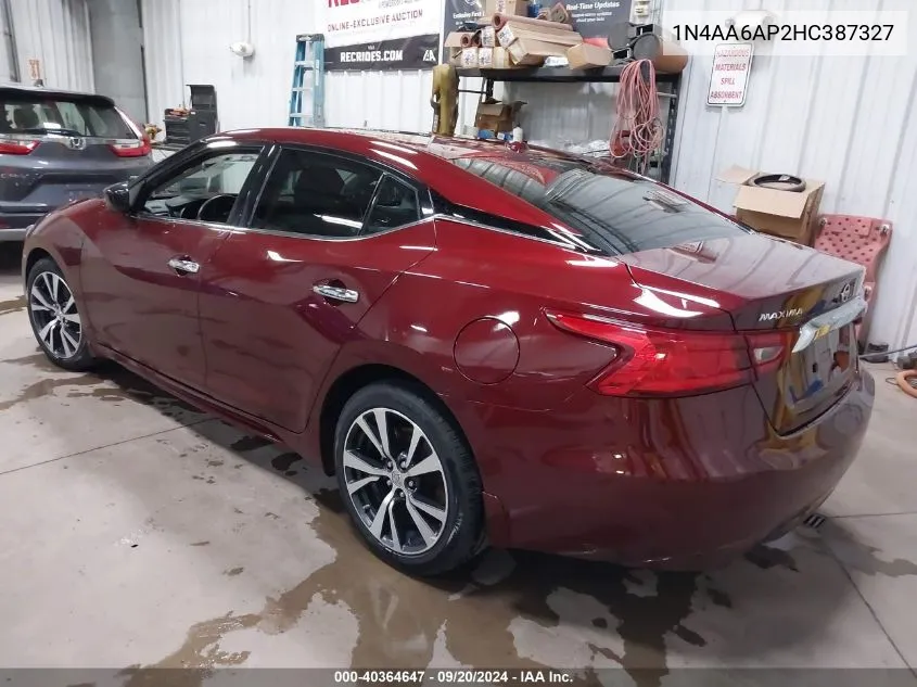 1N4AA6AP2HC387327 2017 Nissan Maxima 3.5 S