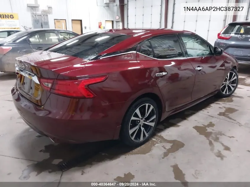 1N4AA6AP2HC387327 2017 Nissan Maxima 3.5 S