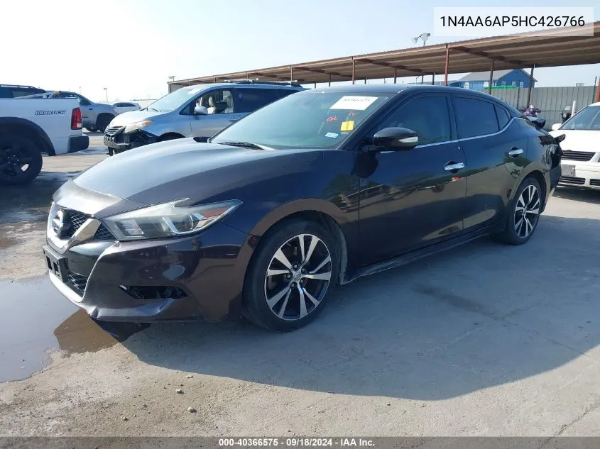 1N4AA6AP5HC426766 2017 Nissan Maxima 3.5 Sv