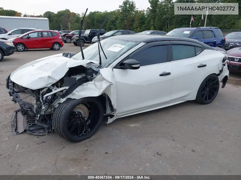 1N4AA6AP1HC402772 2017 Nissan Maxima 3.5 Sv