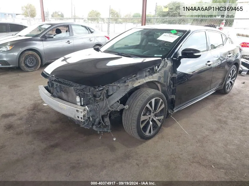 2017 Nissan Maxima 3.5 Sv VIN: 1N4AA6AP1HC369465 Lot: 40374917