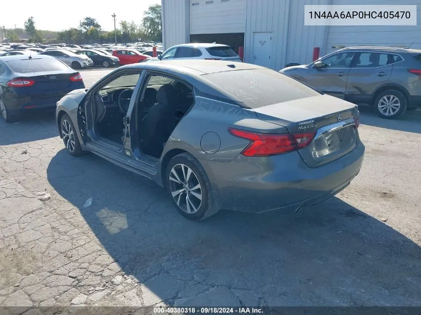 2017 Nissan Maxima 3.5 Sl VIN: 1N4AA6AP0HC405470 Lot: 40380318