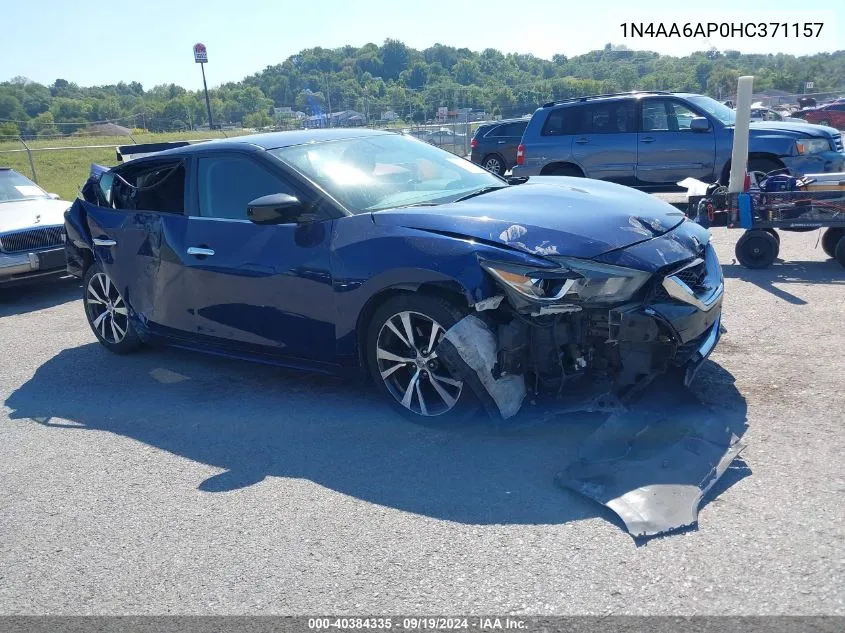 2017 Nissan Maxima 3.5 S VIN: 1N4AA6AP0HC371157 Lot: 40384335