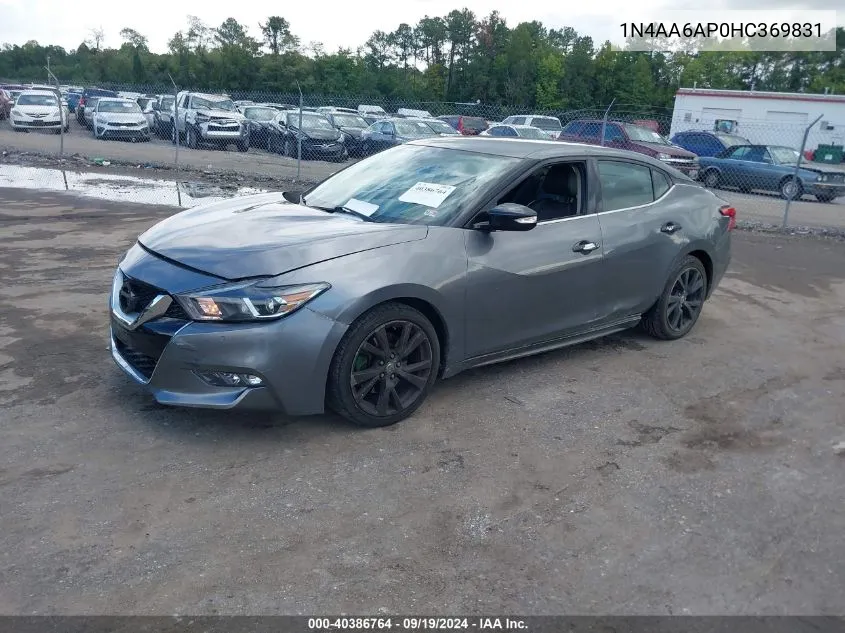 1N4AA6AP0HC369831 2017 Nissan Maxima 3.5 Platinum/3.5 S/3.5 Sl/3.5 Sr/3.5 Sv