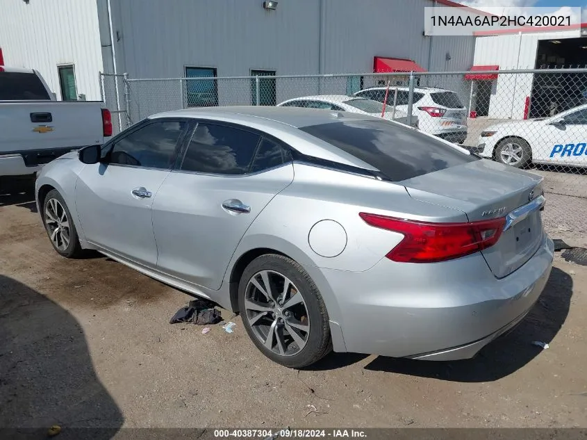 1N4AA6AP2HC420021 2017 Nissan Maxima 3.5 Sv