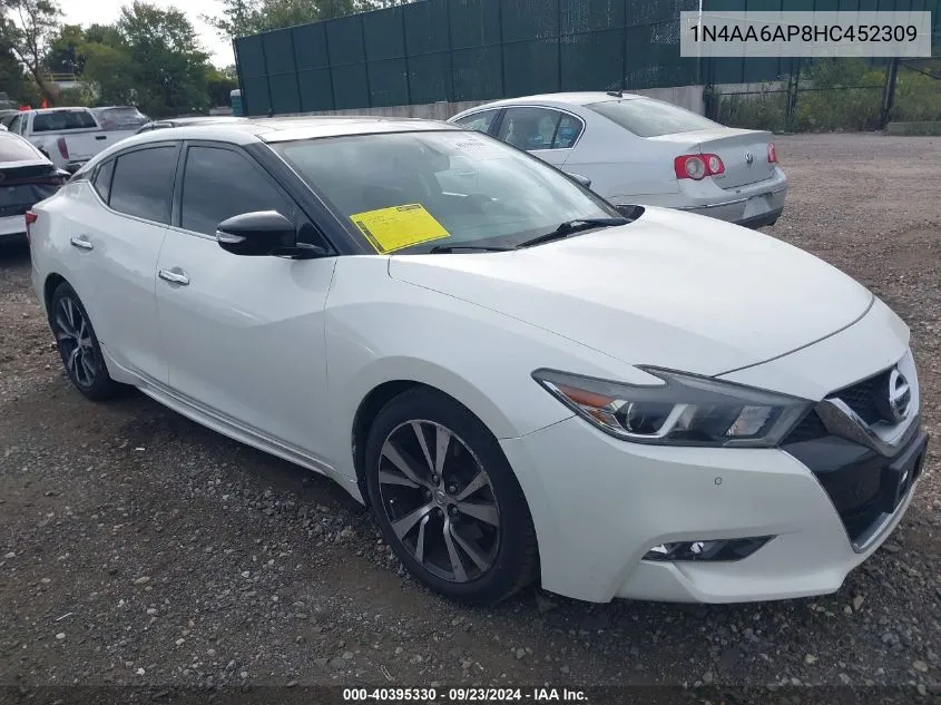 2017 Nissan Maxima 3.5S/Sv/Sl/Sr/Plat VIN: 1N4AA6AP8HC452309 Lot: 40395330